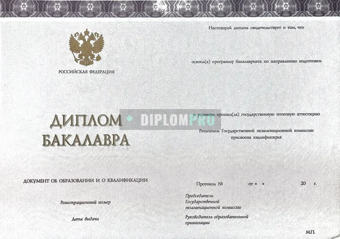 Диплом о высшем образовании ООО ЗНАК c 2014 по 2022 годы