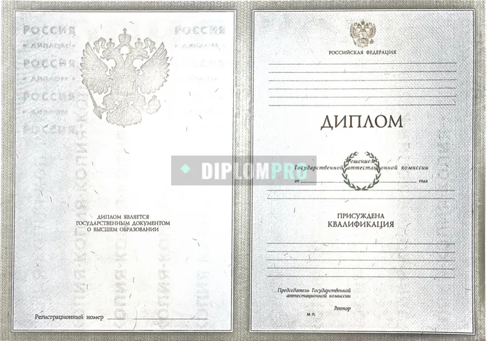 Диплом специалиста с 2004 по 2008 годы